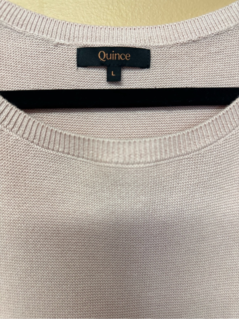 Bundle of 2 Quince Cotton Cashmere Link-Stitch Dolman Sweaters Large Pink Blue - Picture 4 of 14
